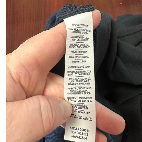 Rhone Women's 6 Black Polyester Blend Straight Leg Dress Pants Career Golf - Picture 3 of 4